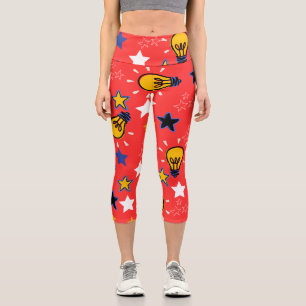 Leggings Capri Chubby moda moderna giratoria bonito Luces Patrón