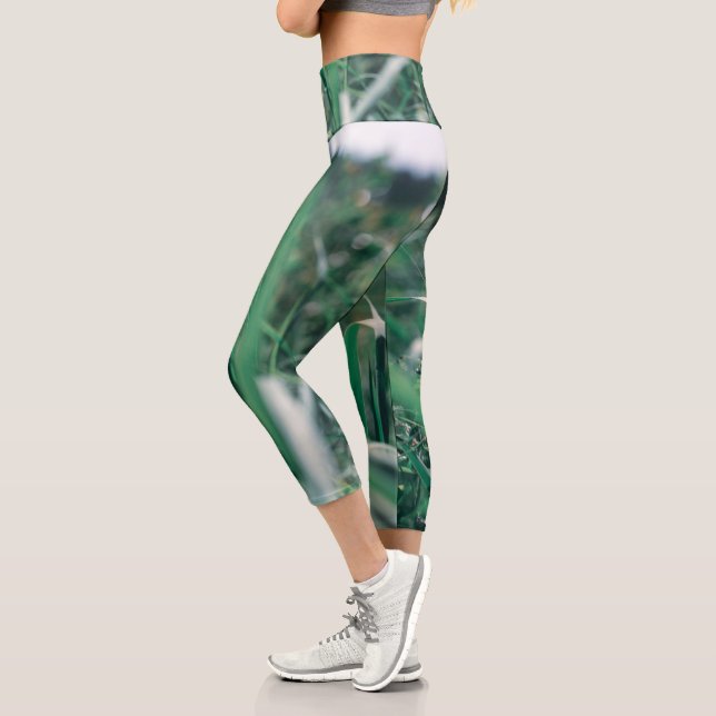 Leggings Capri Cielo de la hierba verde pálida Pastel (Izquierda)