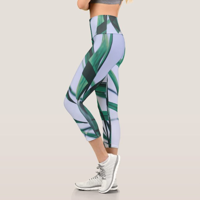 Leggings Capri Cielo de la hierba verde pálida Pastel (Izquierda)