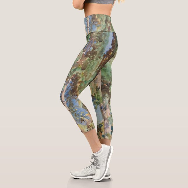 Leggings Capri Cipreses de Corfú de John Singer Sargent (Izquierda)