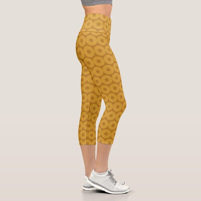 Leggings Capri Círculos de Marrón (Derecha)