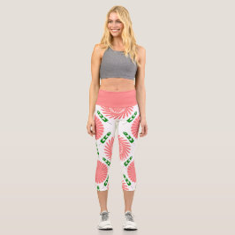 Leggings Capri Cita positiva inspiradora tipografía moderna Pos