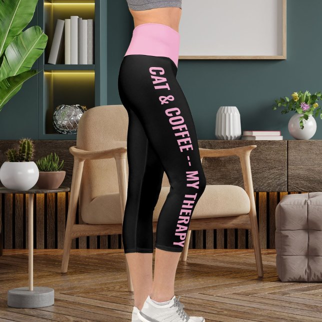 Leggings Capri Citas personalizadas de gato estilo comic de diver (Subido por el creador)