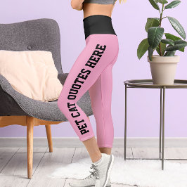 Leggings Capri Citas Personalizadas De Gato Mascota En Rosa De Lu