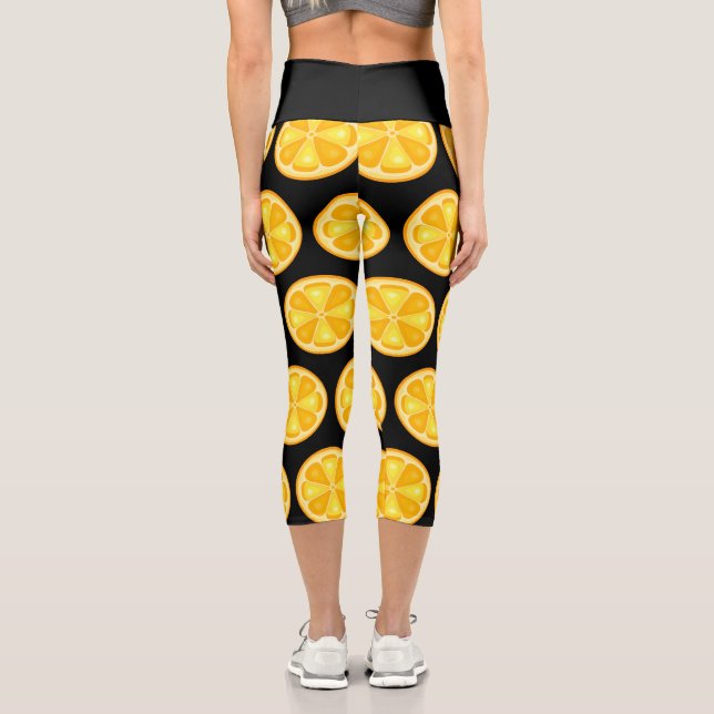 Leggings Capri Cítricos TROPICAL SUMMER FRUIT Naranja limones Sli (Reverso )