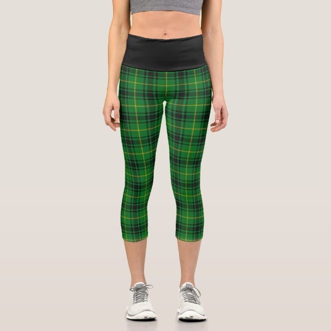 Leggings Capri Clan Arthur MacArthur Tartan Plaid (Anverso)