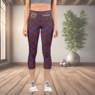 Leggings Capri Clan Carnegie Escudo sobre Tartán