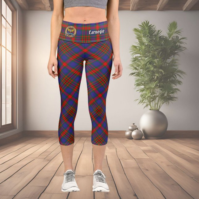 Leggings Capri Clan Carnegie Escudo sobre Tartán (Subido por el creador)
