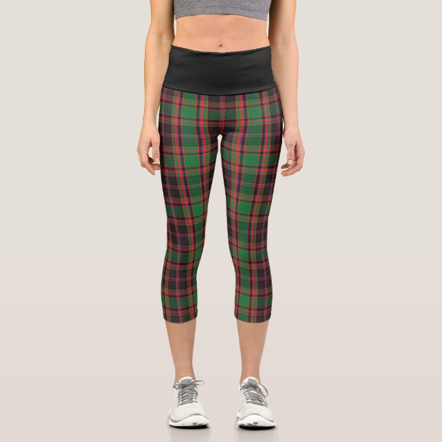 Leggings Capri Clan Clan Clan Cazando Tartán Plaid (Anverso)