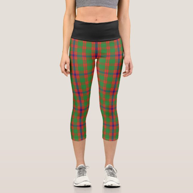 Leggings Capri Clan Clan Skene Tartan Plaid (Anverso)