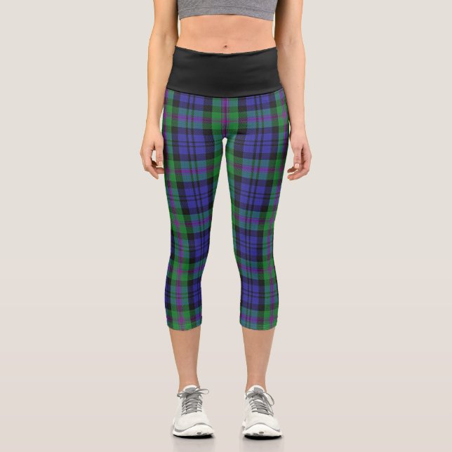 Leggings Capri Clan clásico Baird Tartan Plaid (Anverso)
