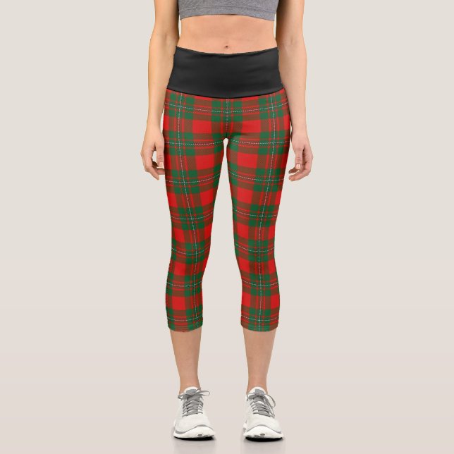 Leggings Capri Clan clásico Callender Tartan Plaid (Anverso)