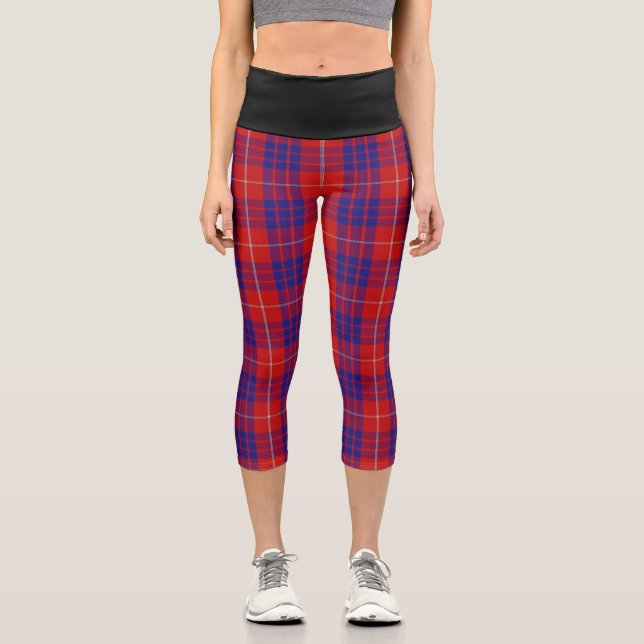 Leggings Capri Clan clásico Hamilton Tartan Plaid (Anverso)
