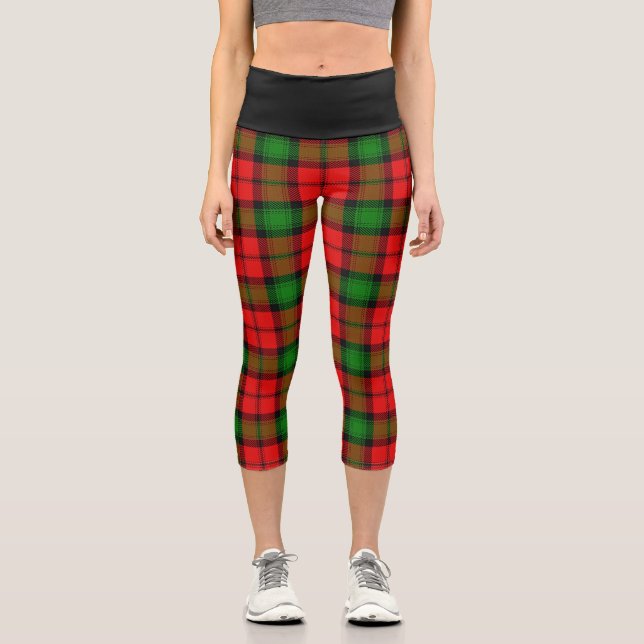 Leggings Capri Clan clásico Kerr Tartan Plaid (Anverso)