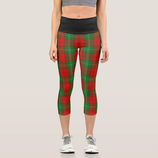 Leggings Capri Clan clásico Lennox Tartan Plaid (Anverso)