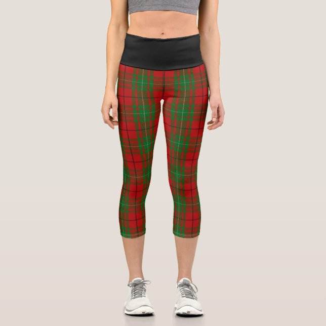 Leggings Capri Clan clásico MacAulay Tartan Plaid (Anverso)