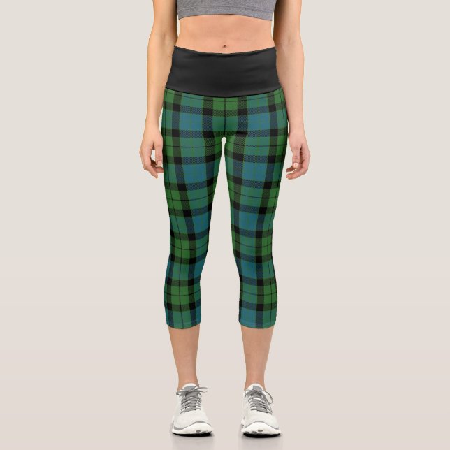 Leggings Capri Clan clásico MacKay Ancient Tartan Plaid (Anverso)