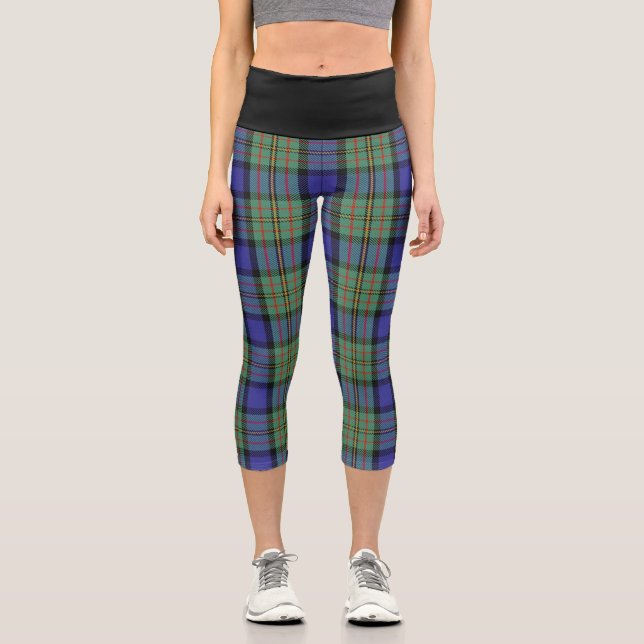 Leggings Capri Clan clásico MacLaren Tartan Plaid (Anverso)