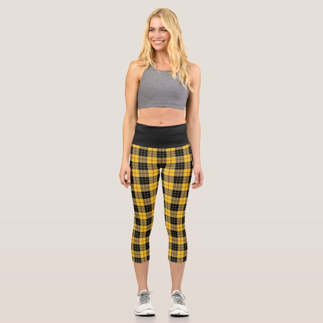 Leggings Capri Clan clásico MacLeod de Lewis Tartan Plaid (Anverso)