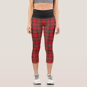 Leggings Capri Clan clásico Stewart Tartán Plaid