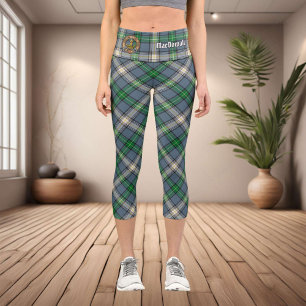 Leggings Capri Clan MacDowall Escudo sobre Tartán