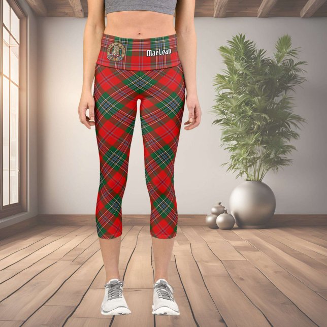 Leggings Capri Clan MacLean Escudo sobre Tartán (Subido por el creador)