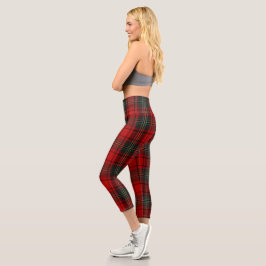 Leggings Capri Clásico Festival Navideño del Tartán Escocés