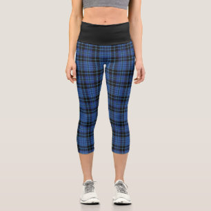 Leggings Capri Clérigo clásico escocés Clan Clark Tartan Plaid