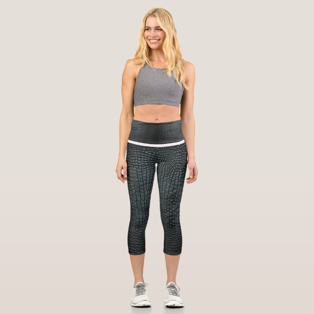 Leggings Capri Cocodrilo Capris de alta destreza (Anverso)