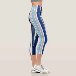 Leggings Capri Colección de franjas de barco populares de la mari