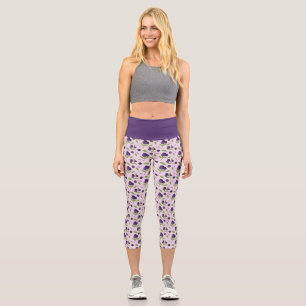 Leggings Capri Colección de patrones de cesta de frutas - Blueber