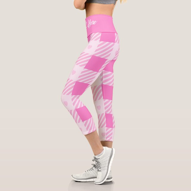 Leggings Capri Colección rosa moderno con mucho amor (Izquierda)