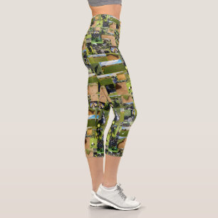 Leggings Capri Collage de fotos de golf Capri Leggings,