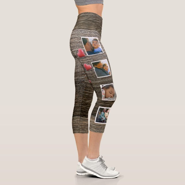 Leggings Capri Collage Family Fotos Mouse Añadir fotos Madera Rús (Derecha)