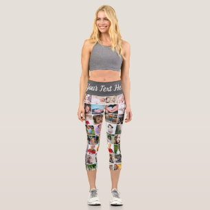 Leggings Capri Collage personalizado de plantilla de 80 fotos