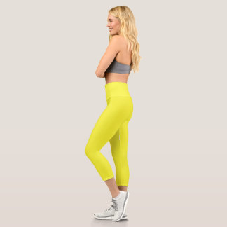 Leggings Capri color amarillo máximo