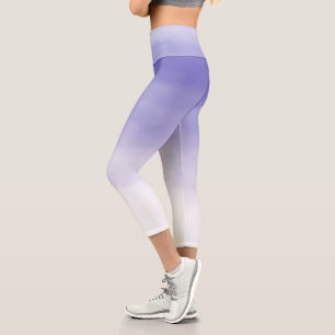 Leggings Capri Color de agua morado de color naranja