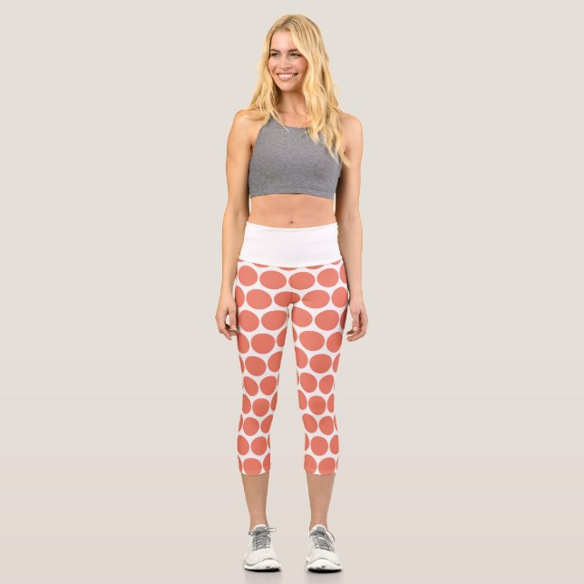 Leggings Capri Color de verano primavera rosa (Anverso)
