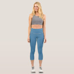 Leggings Capri Color en blanco sólido azul de acero<br><div class="desc">La textura de color elegante de la belleza. Adecuado para ocasiones formales/informales. Es abstracto y da la habilidad de un aspecto de moda. funciona bien con muchos colores. #4381A8</div>