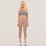 Leggings Capri Color liso rosado marrón sólido<br><div class="desc">Eleva tu aspecto con esta pieza atemporal. #c49382</div>