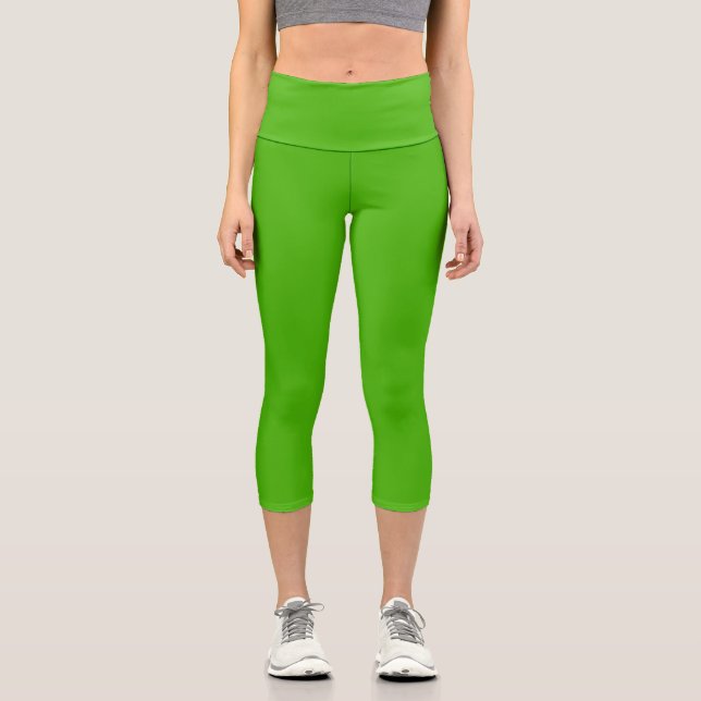 Leggings Capri Color sólido kelly verde (Anverso)