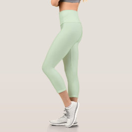 Leggings Capri Color sólido pastel Pistachio | Clásica | Elegante