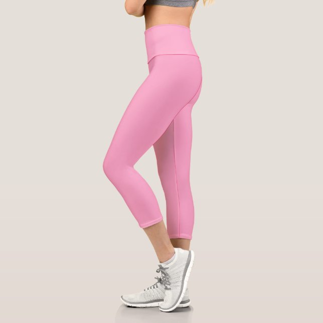 Leggings Capri Color sólido rosa de carnación | Clásica | Elegant (Izquierda)