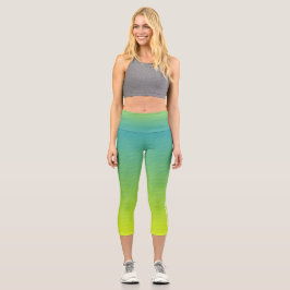 Leggings Capri Color verde amarillento