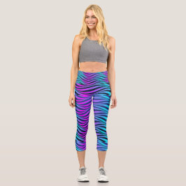 Leggings Capri Colores ondulares ondulados