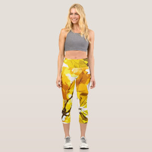 Leggings Capri Colores otoñales, hojas