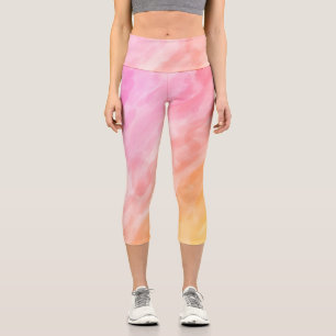 Leggings Capri Colores pasteles artísticos Capris de alta calidad