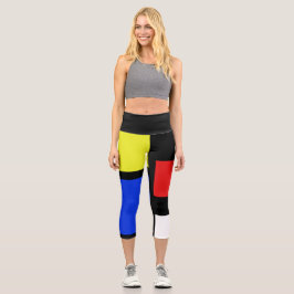 Leggings Capri Colores primarios Bloque de color Alto Despertar C