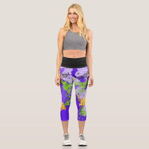 Leggings Capri Colorful abstract energy wave