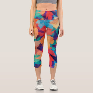 Leggings Capri Coloridas hojas caídas